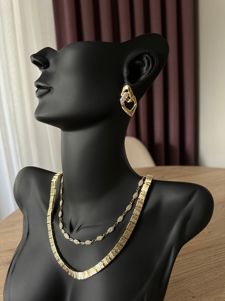 Gold kararmaz iki halka küpe