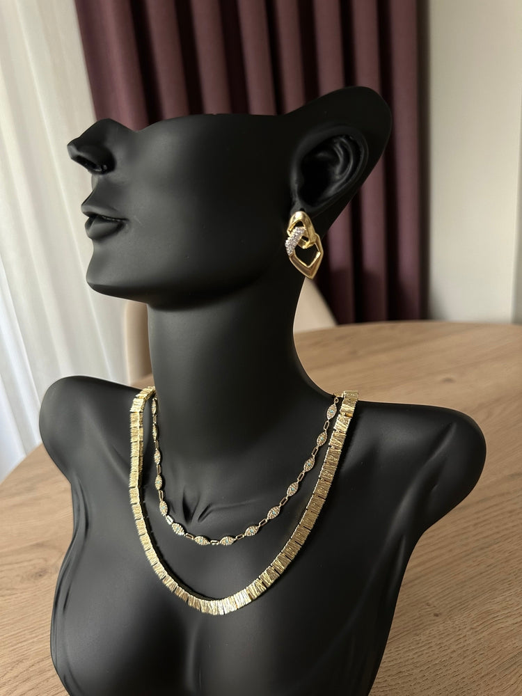 Gold kararmaz iki halka küpe