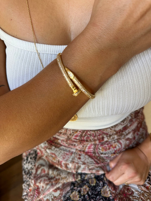 Çivi Model Altın Kaplama Zirkon Taş Süslemeli Gümüş Kelepçe Bilezik